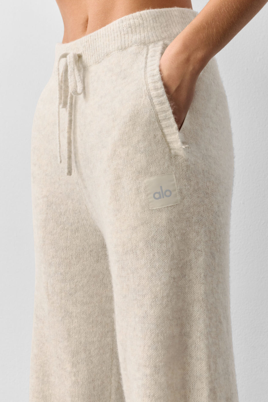 Wool Cashmere New Class Sweatpant - Oatmeal Heather image 2