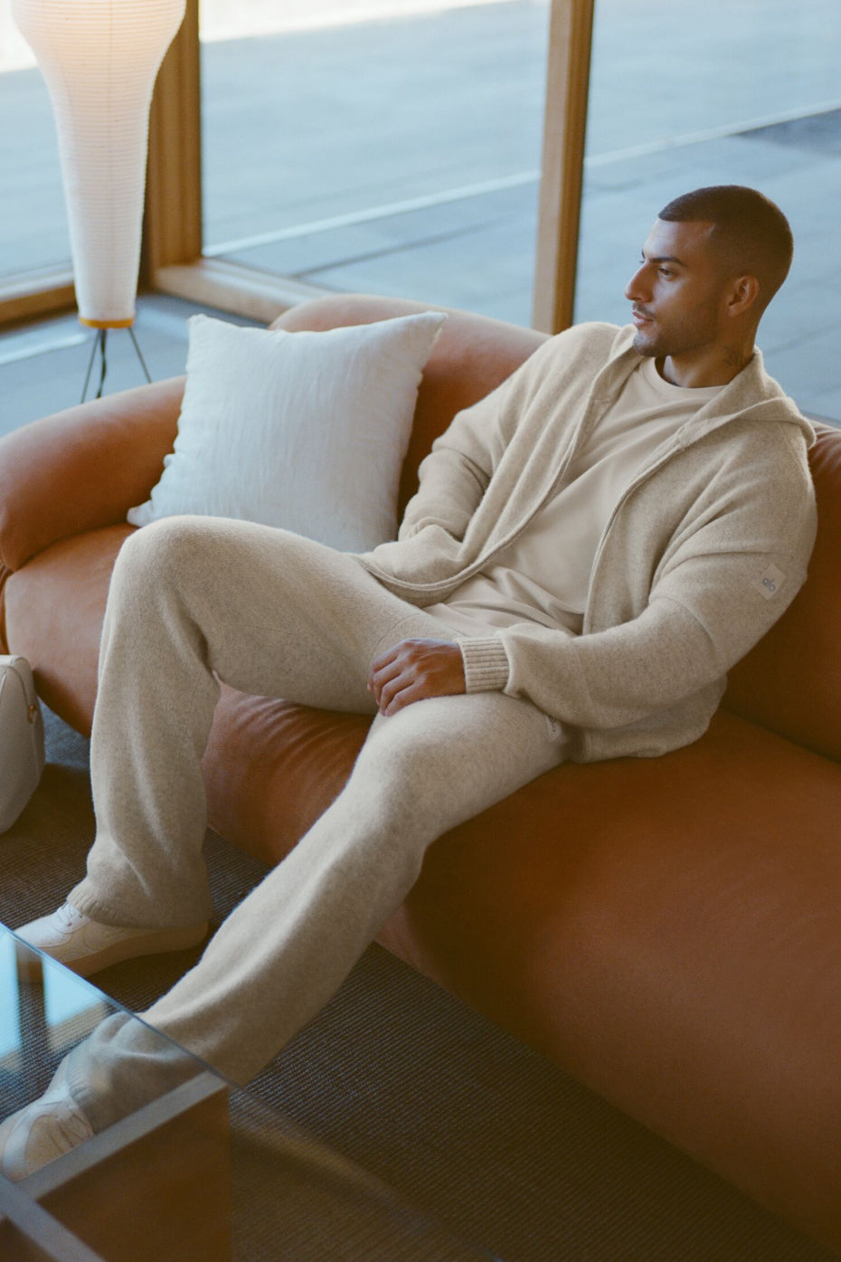 Wool Cashmere New Class Sweatpant - Oatmeal Heather image 1