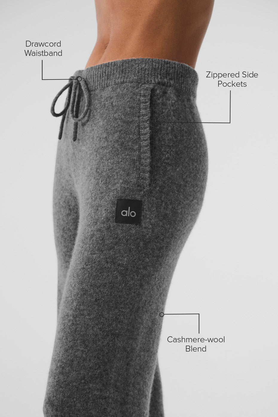 Wool Cashmere New Class Sweatpant - Platinum Grey image 2