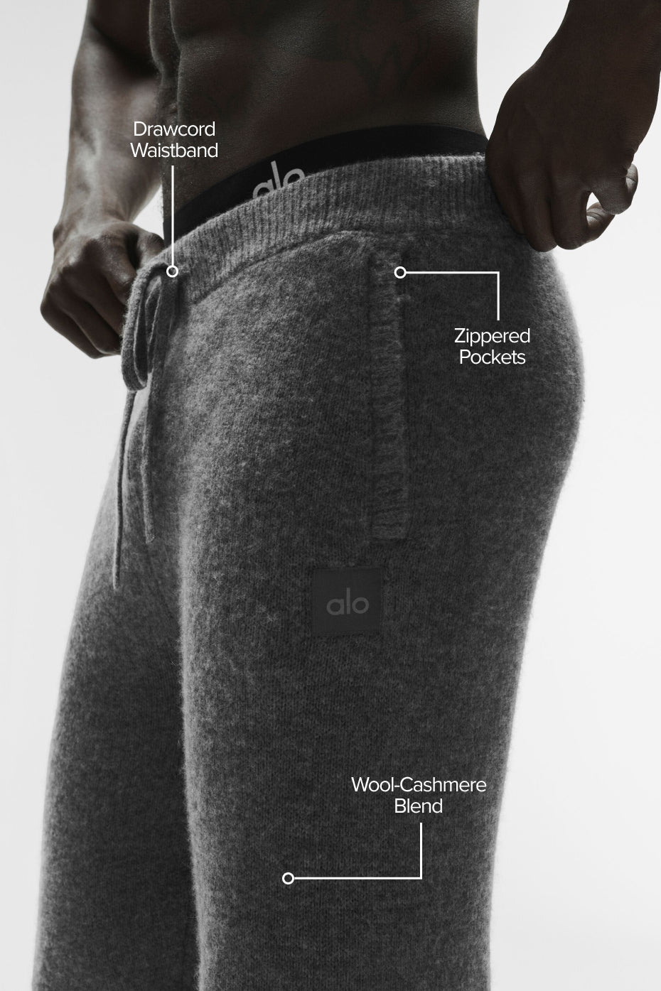 Wool Cashmere New Class Sweatpant - Platinum Grey image 2