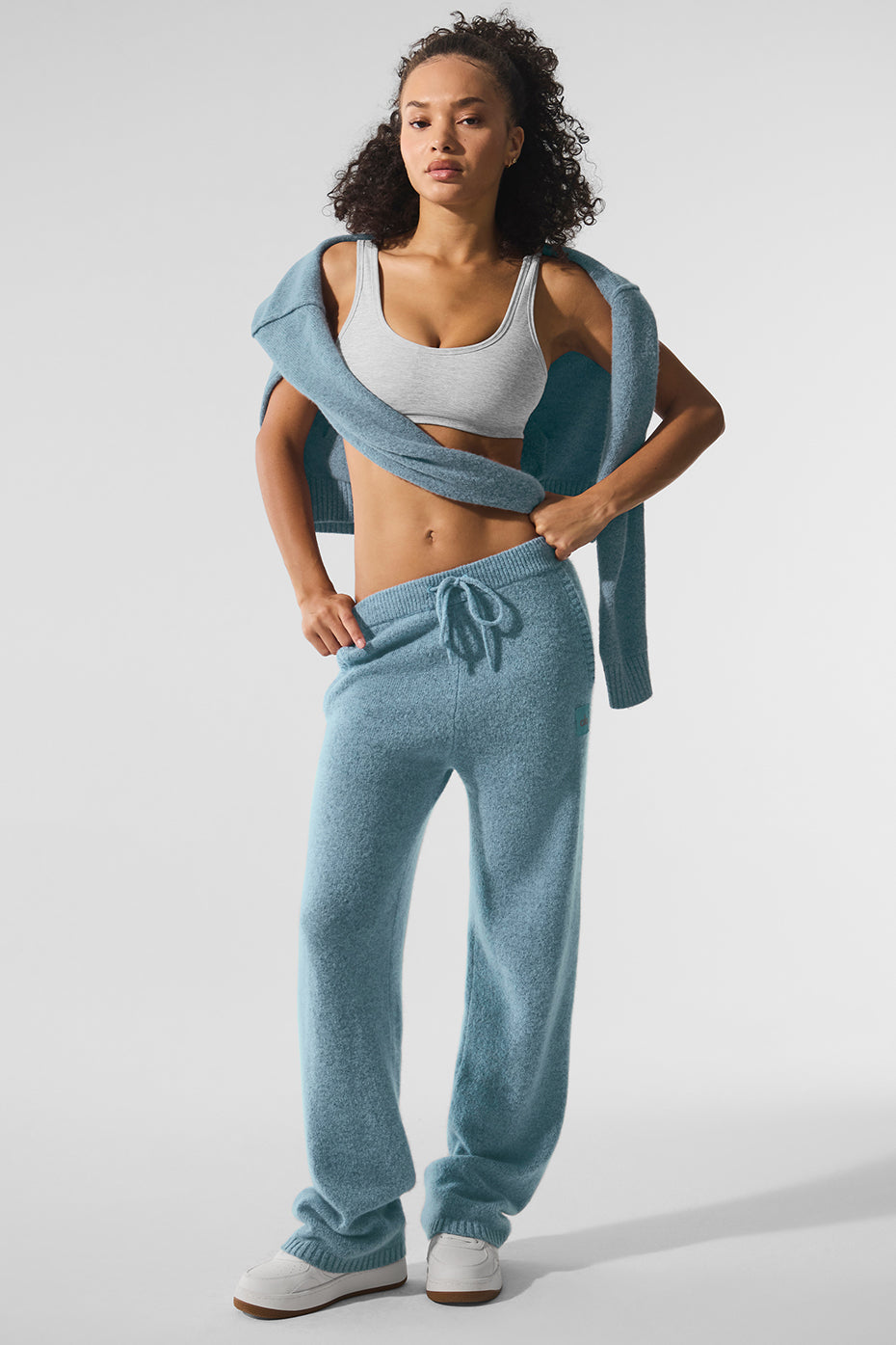 Wool Cashmere New Class Sweatpant - Celestial Blue Granite Heather image 1