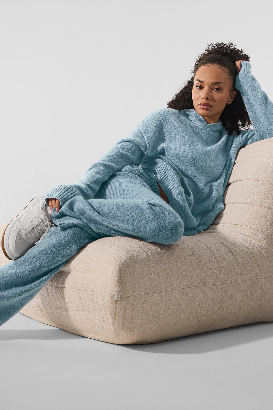 Wool Cashmere New Class Sweatpant - Celestial Blue Granite Heather image 6