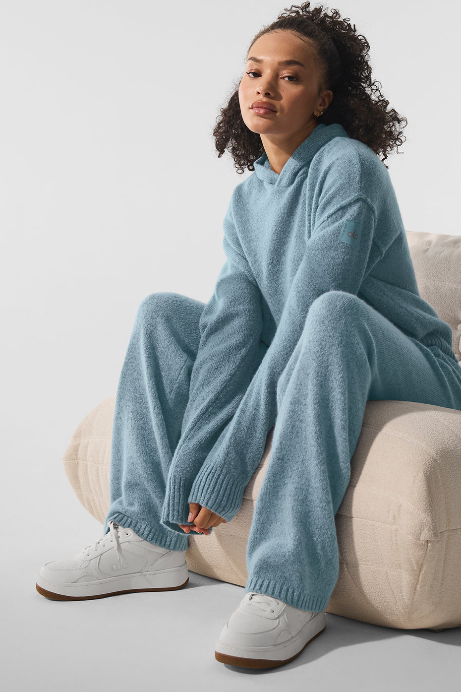 Wool Cashmere New Class Sweatpant - Celestial Blue Granite Heather image 3