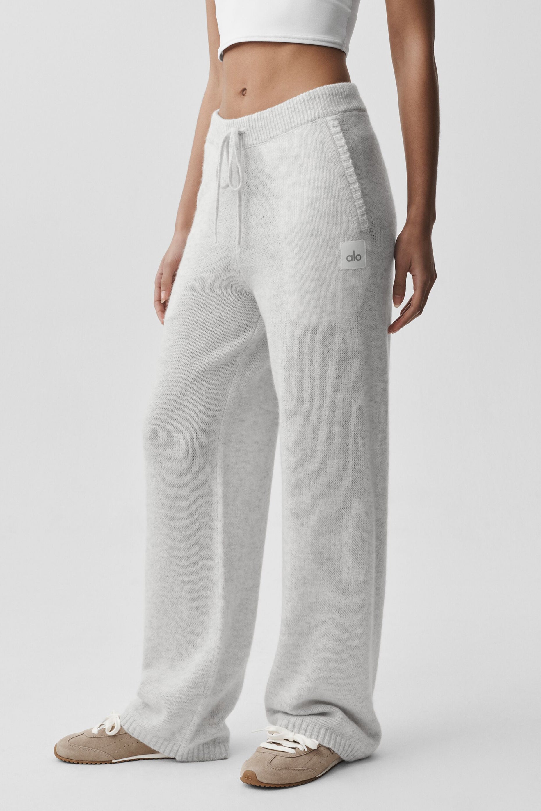Wool Cashmere New Class Sweatpant - White Heather image 1