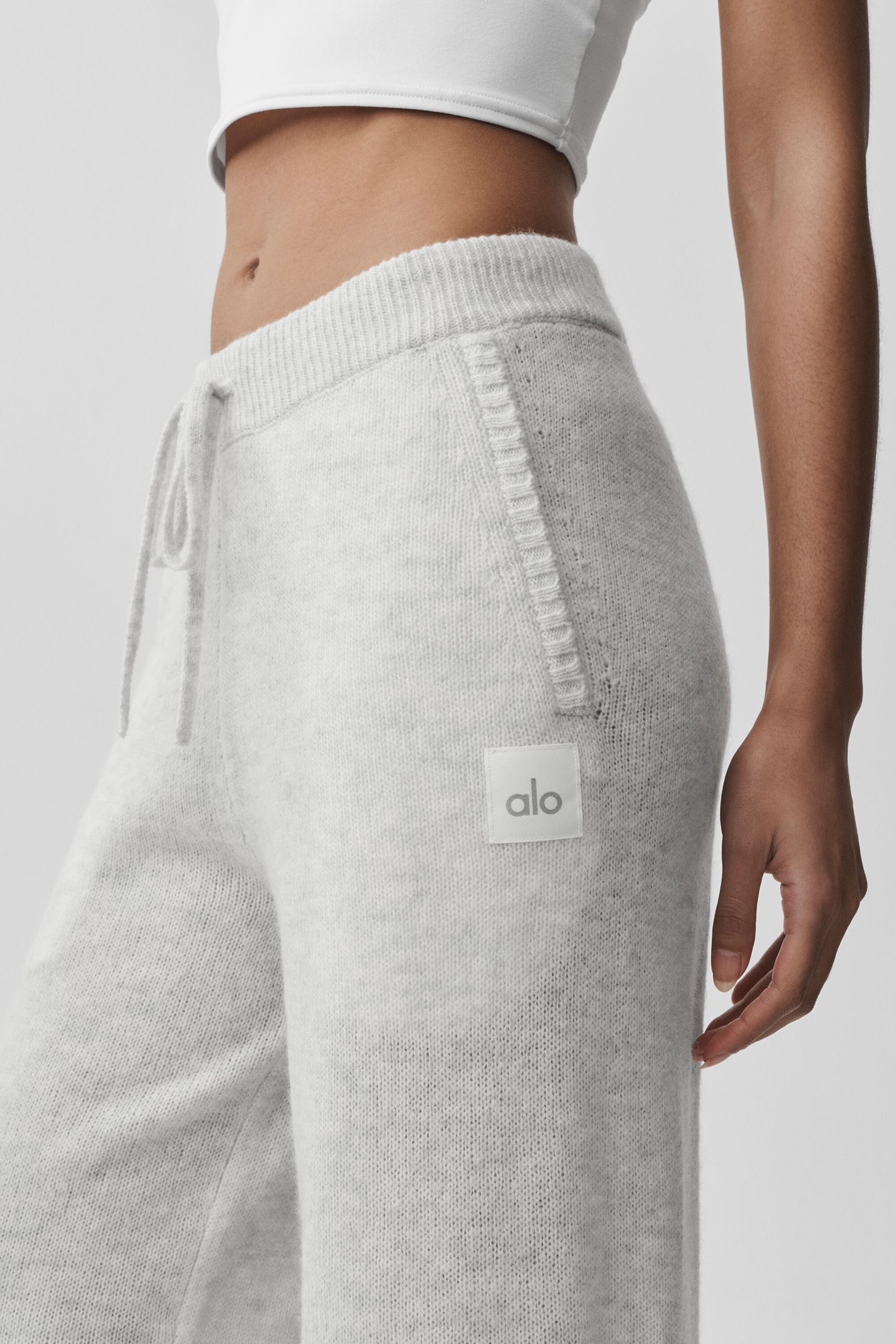 Wool Cashmere New Class Sweatpant - White Heather image 3