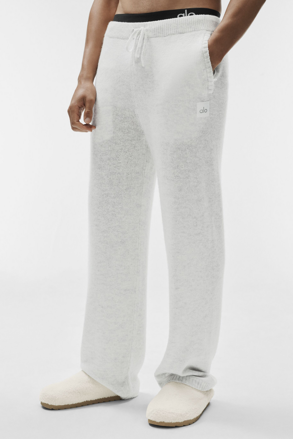 Wool Cashmere New Class Sweatpant - White Heather image 1