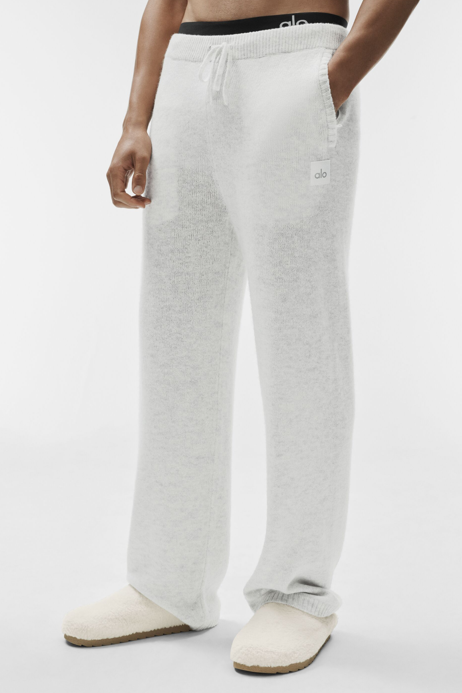 Wool Cashmere New Class Sweatpant - White Heather image 1