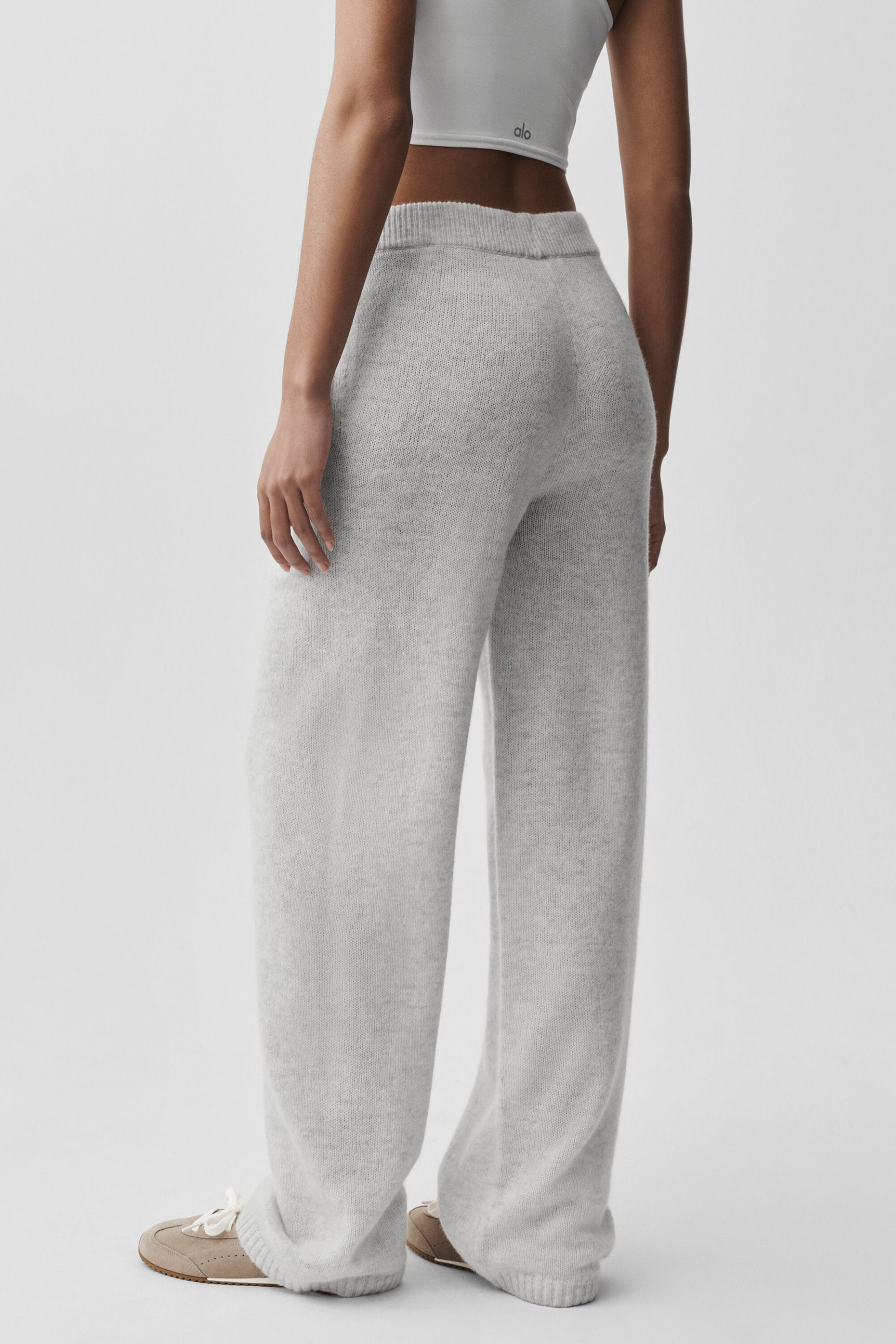 Wool Cashmere New Class Sweatpant - White Heather image 2