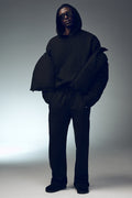 Pinstripe Straight Leg Sweatpant - Black Pinstripe image 1