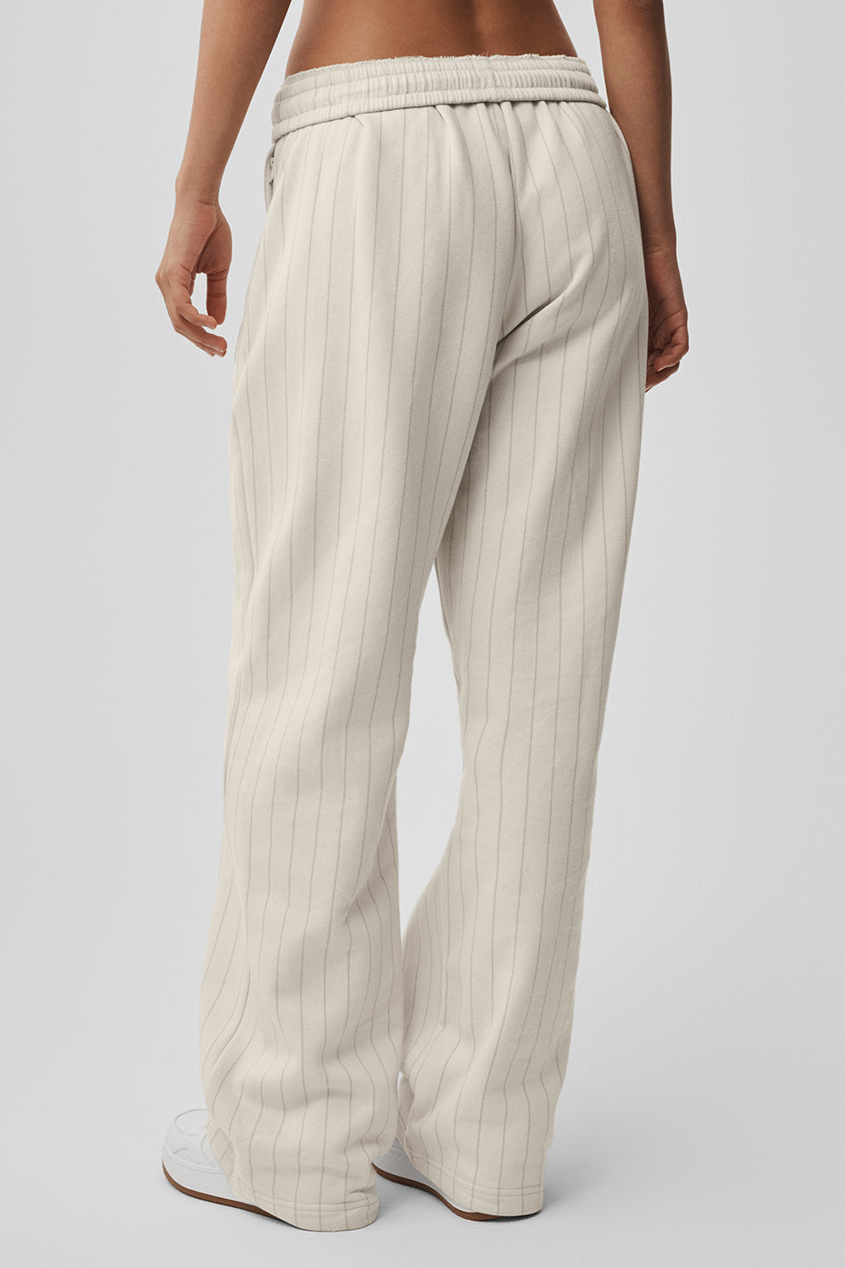 Pinstripe Straight Leg Sweatpant - Bone Pinstripe image 3