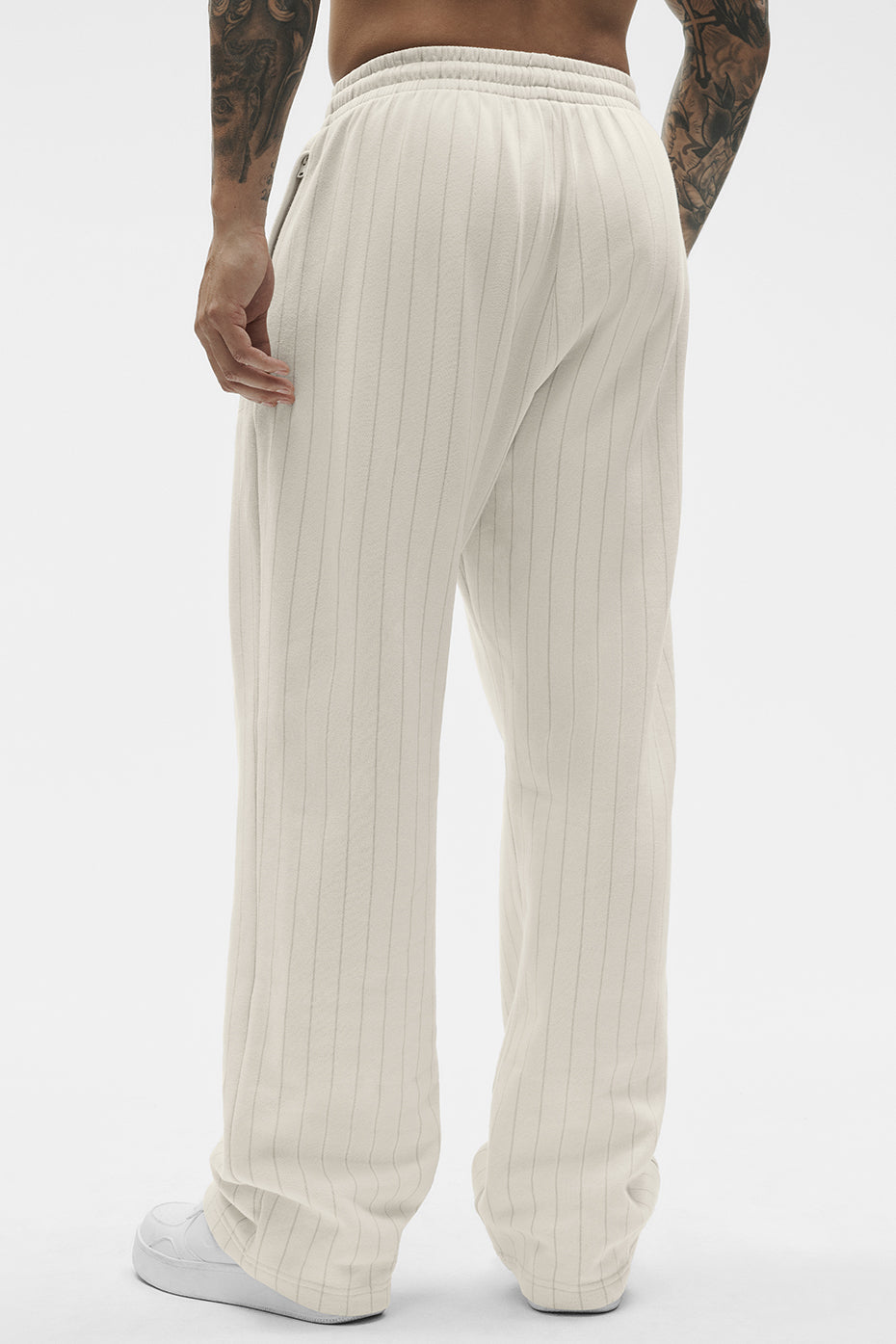 Pinstripe Straight Leg Sweatpant - Bone Pinstripe image 4