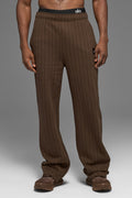 Pinstripe Straight Leg Sweatpant - Espresso Pinstripe image 1