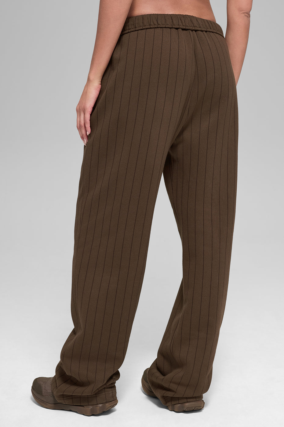 Pinstripe Straight Leg Sweatpant - Espresso Pinstripe image 3
