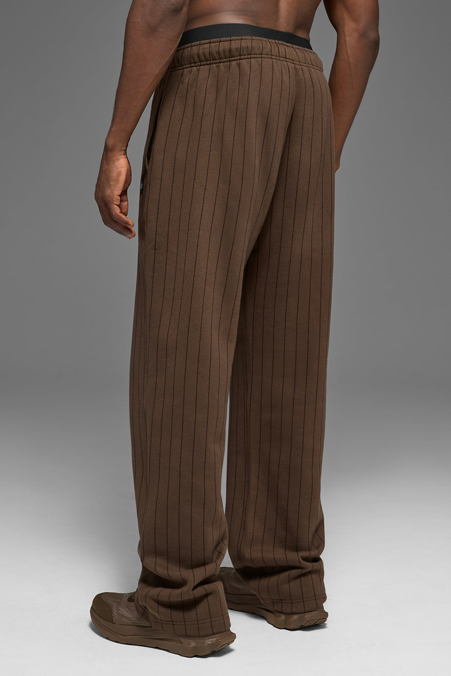 Pinstripe Straight Leg Sweatpant - Espresso Pinstripe image 4