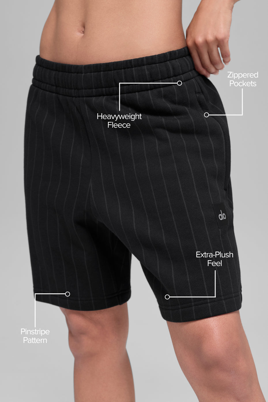 7" Pinstripe Short - Black Pinstripe image 2