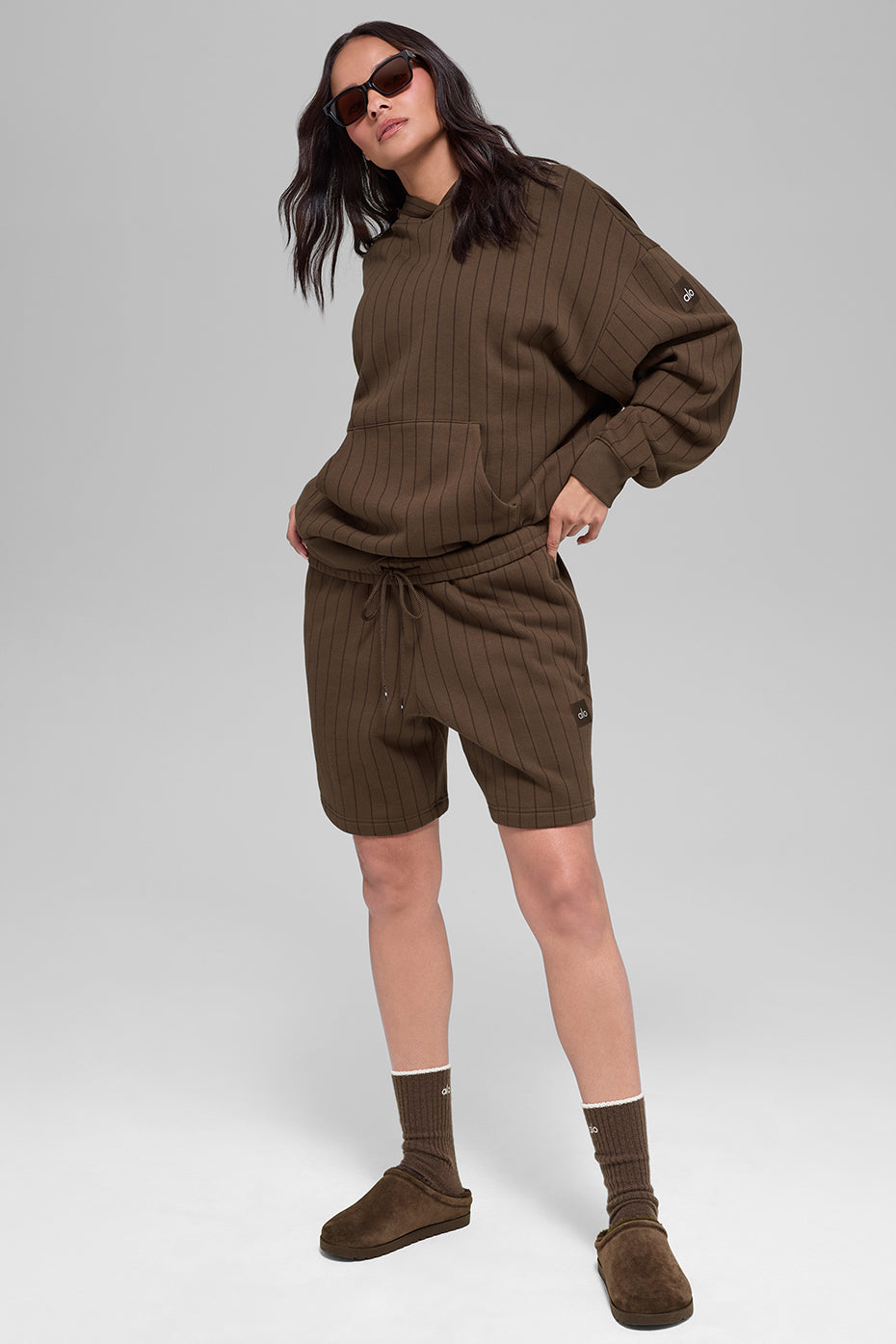 7" Pinstripe Short - Espresso Pinstripe image 4