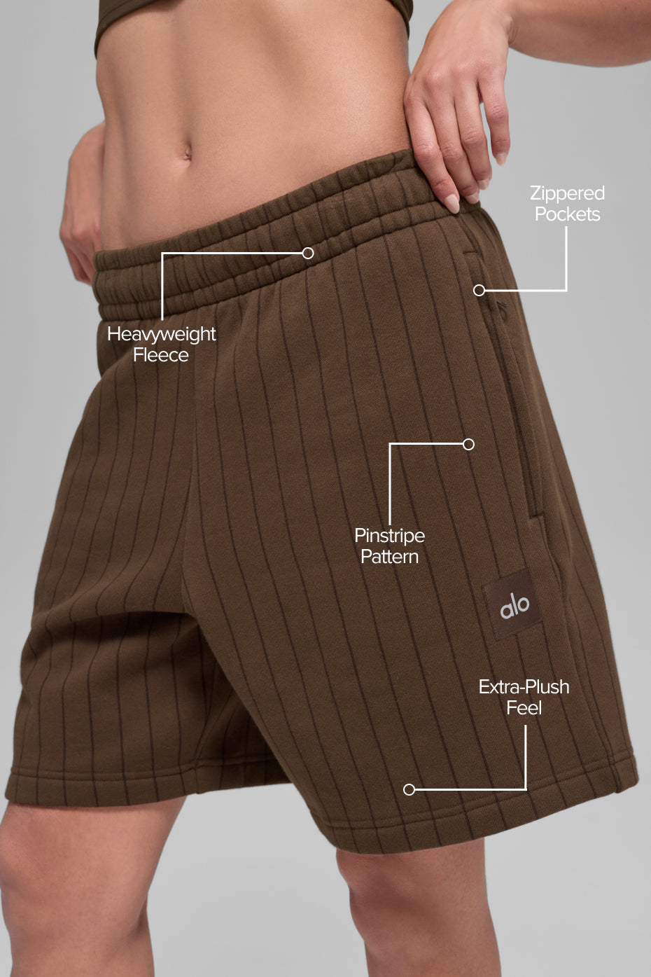 7" Pinstripe Short - Espresso Pinstripe image 2