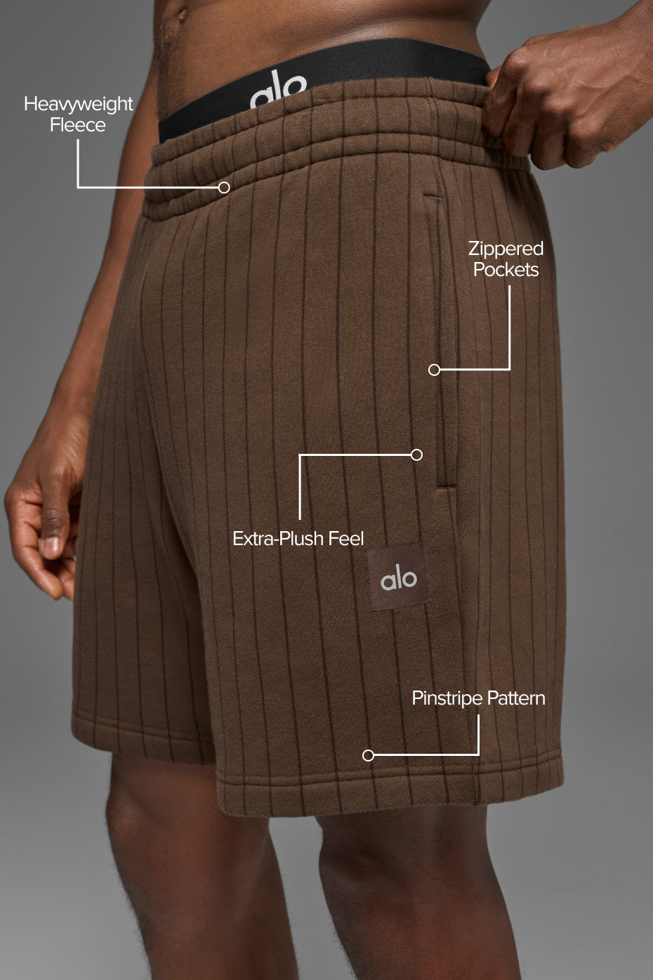 7" Pinstripe Short - Espresso Pinstripe image 2