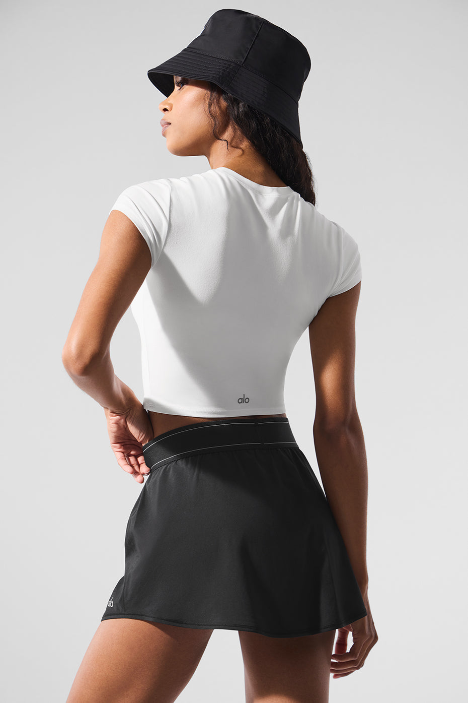 Alosoft Crop Finesse Short Sleeve - White image 4