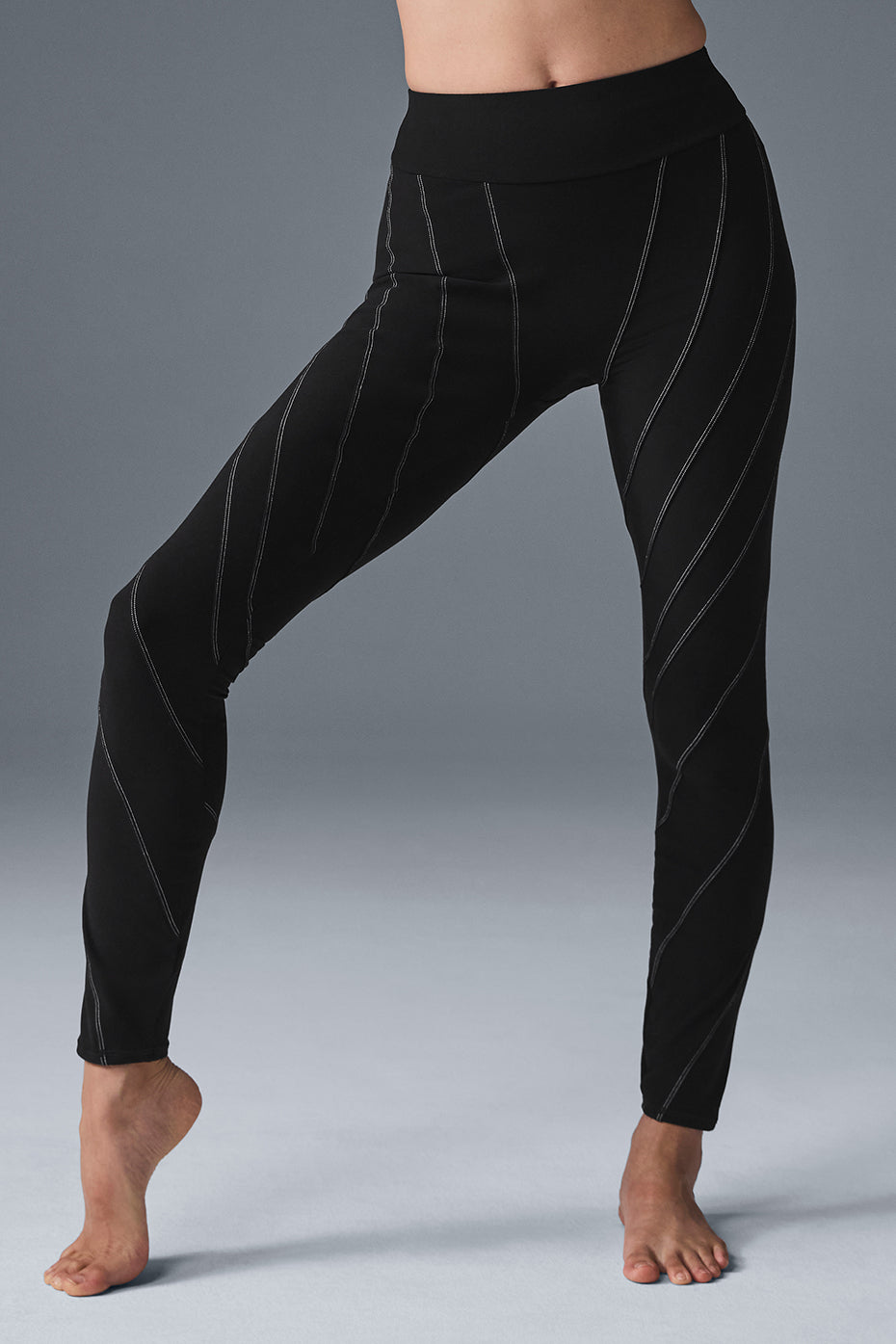 Alosoft High-Waist Sunray Legging - Black/White image 1