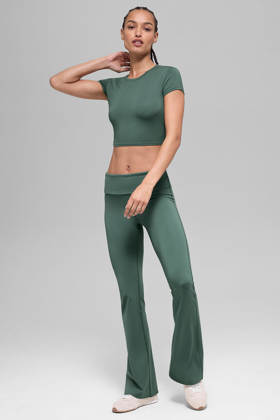 Alosoft Crop Finesse Short Sleeve - Clover Green image 4