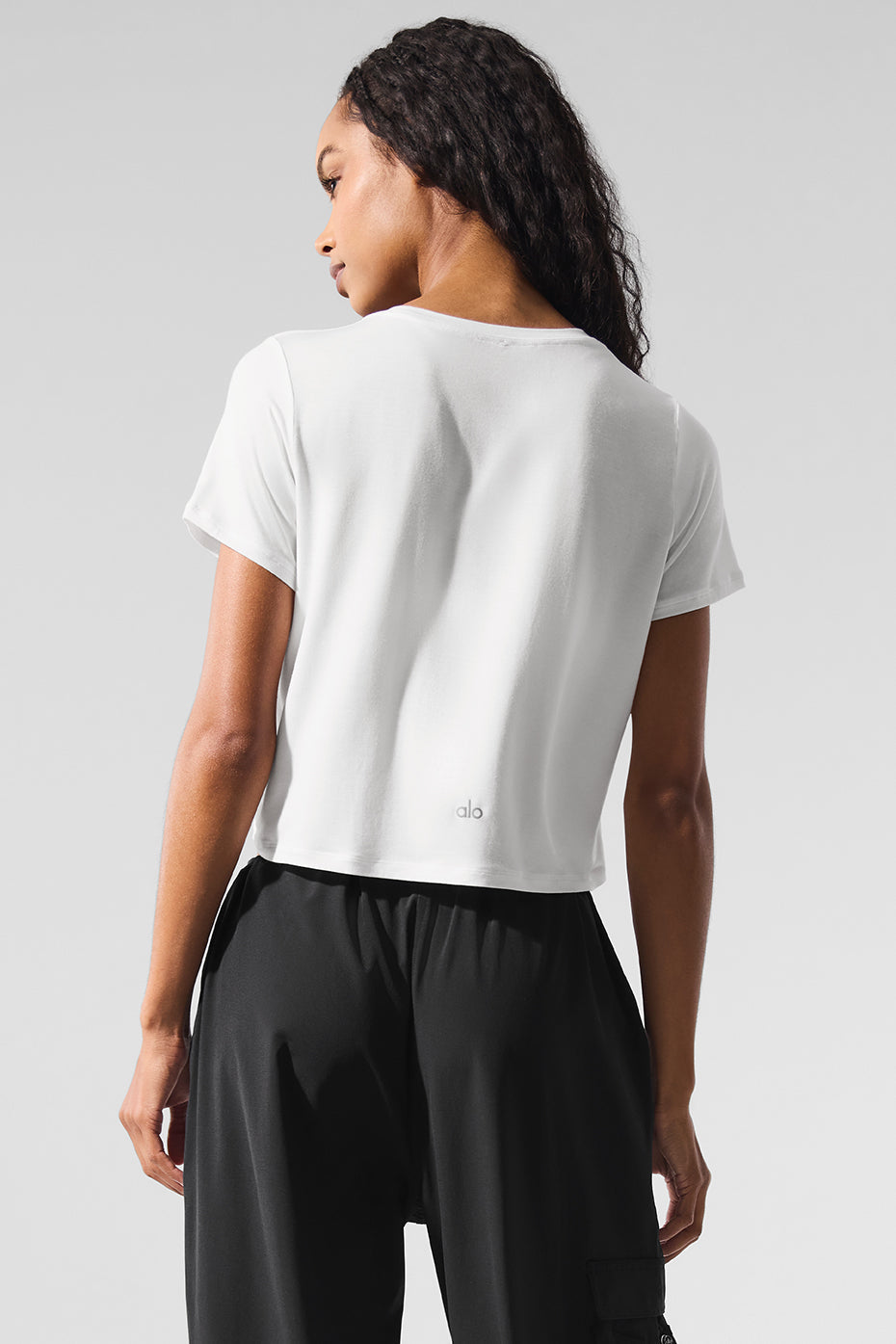 Cropped All Day Short Sleeve - White image 2