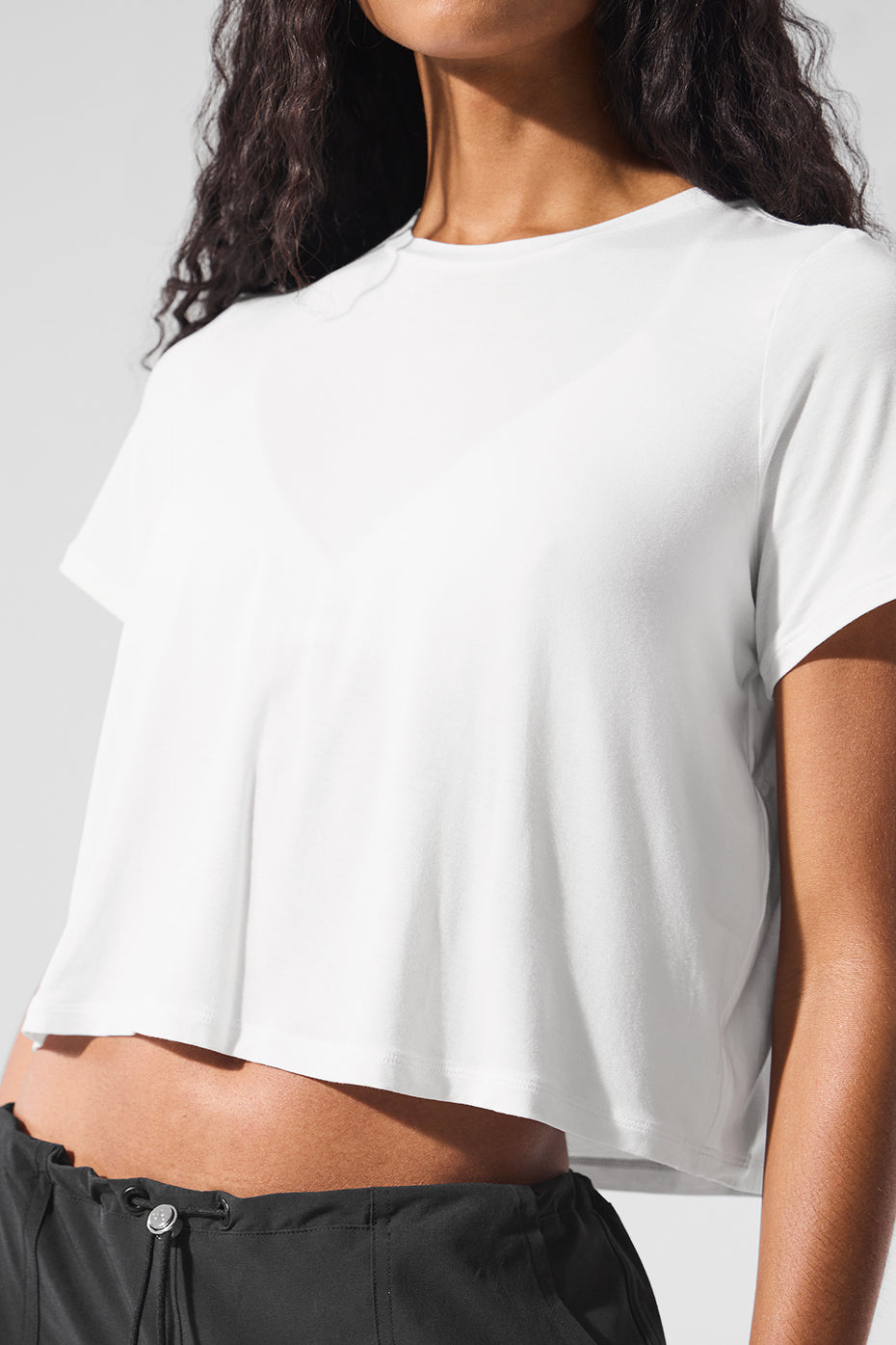Cropped All Day Short Sleeve - White image 4