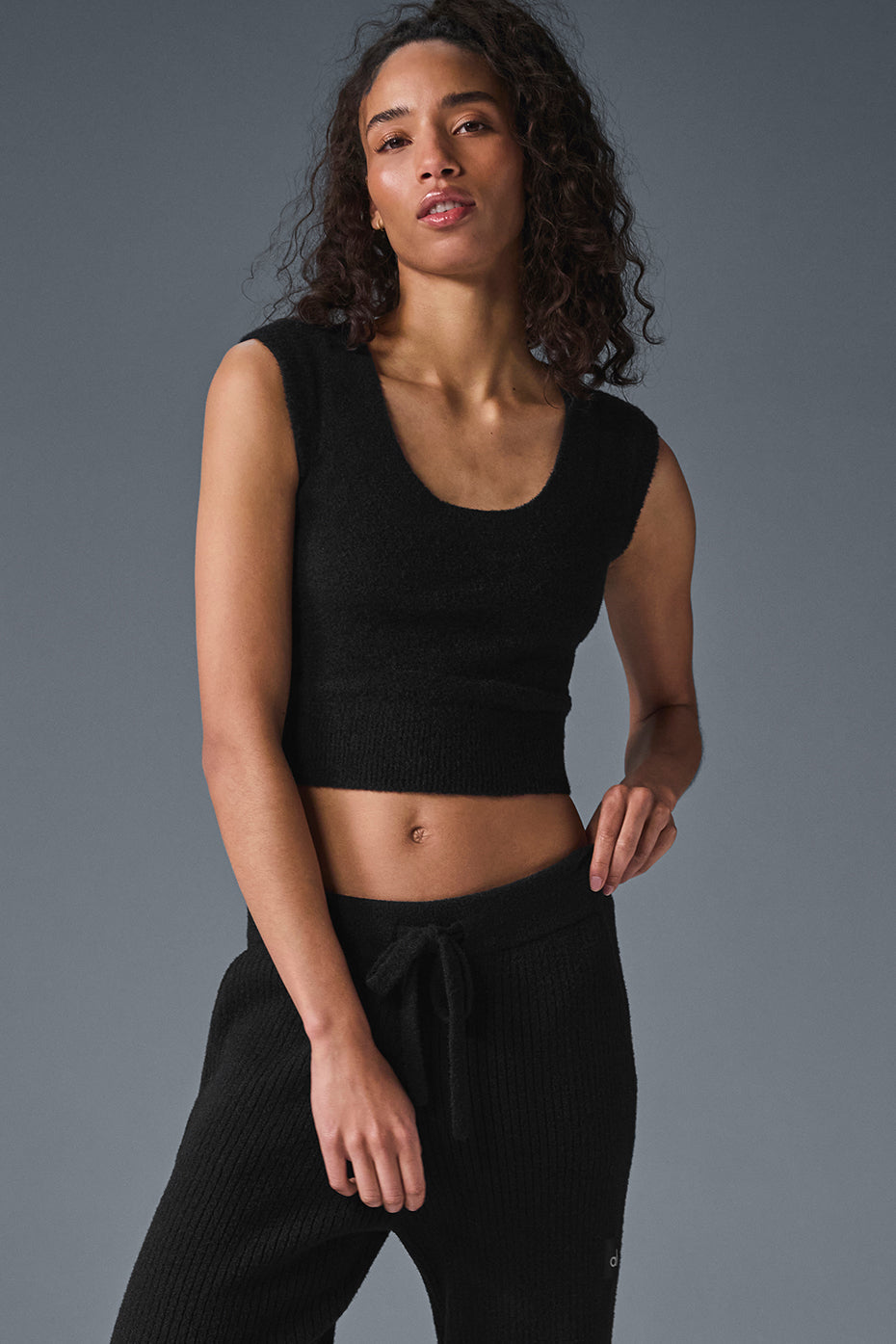 Snuggle Up Sweater Short Sleeve - Black image 1