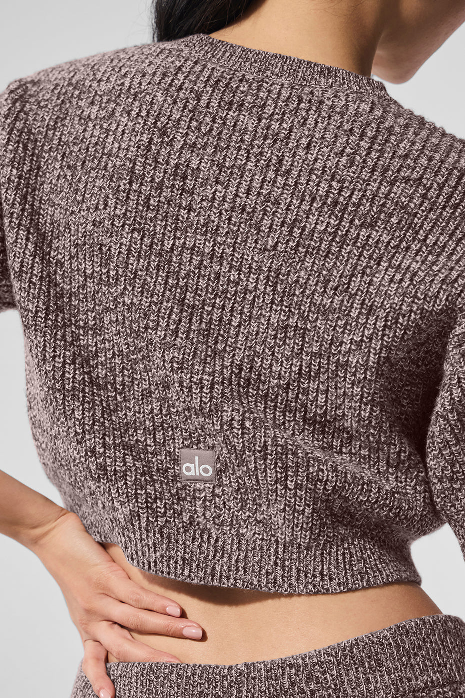Marl Sweater Short Sleeve - Mushroom Marl image 3