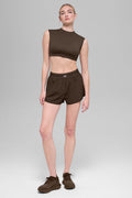 ALO Softsculpt Capped Out Short Sleeve - Espresso image 1