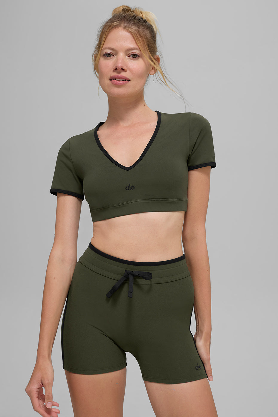 Airbrush Race Pace Short Sleeve - Green Olive/Black image 4