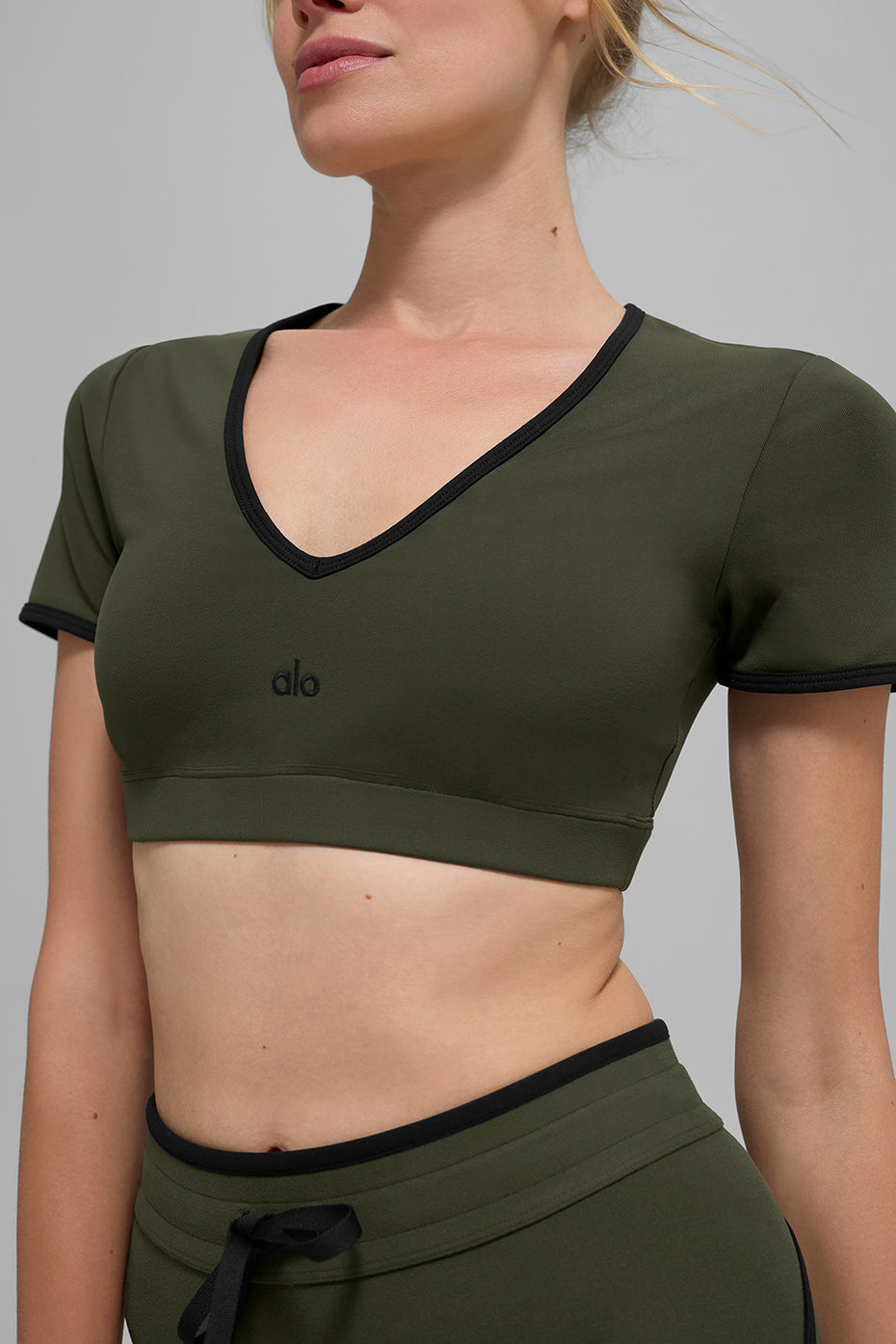 Airbrush Race Pace Short Sleeve - Green Olive/Black image 2