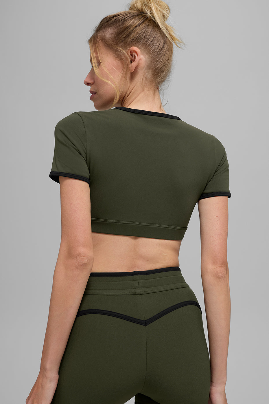 Airbrush Race Pace Short Sleeve - Green Olive/Black image 3