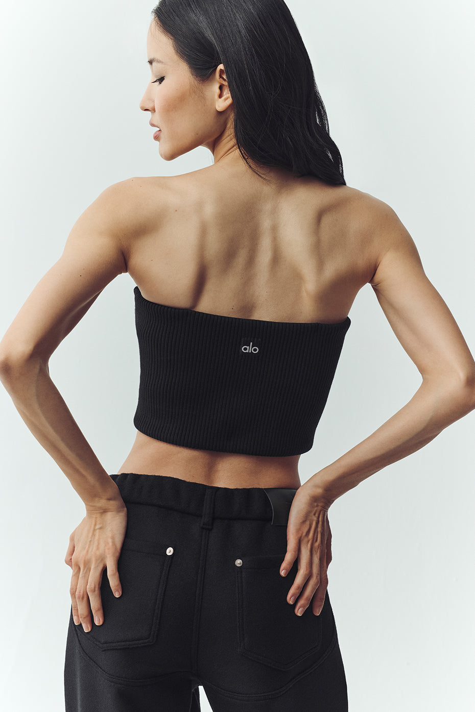 Wool Blend Nightcap Corset Top - Black image 2