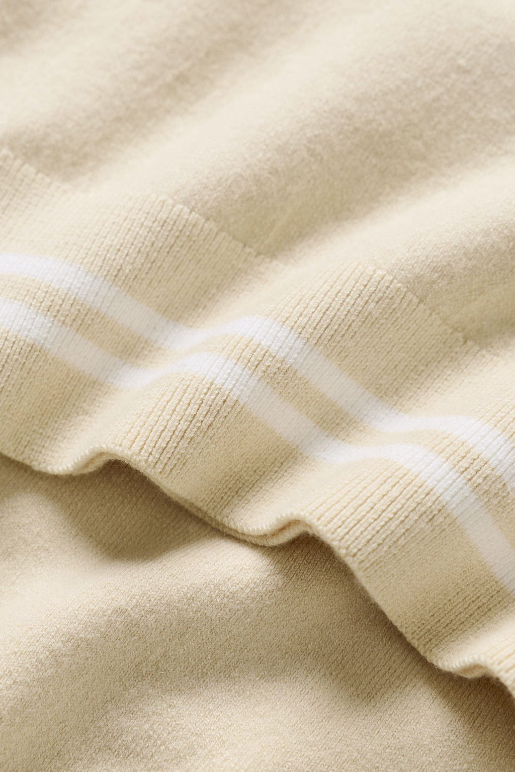 Cotton Cashmere My Serve Short Sleeve - Sandy Beige/White image 6