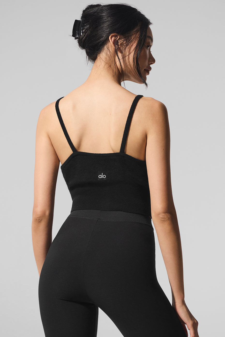 Sheer Cashmere Tank - Black image 4