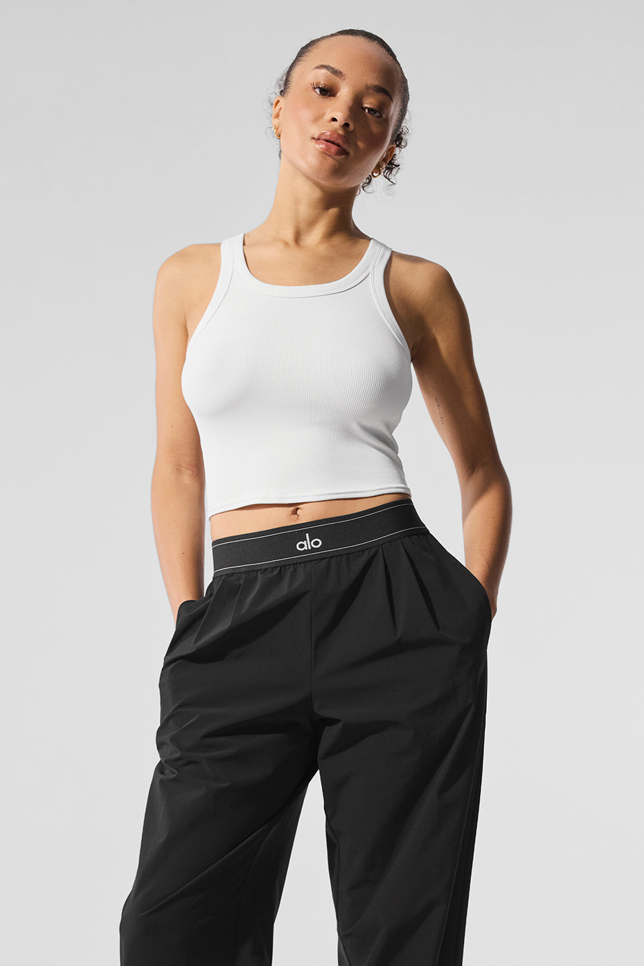 Goddess Ribbed Go-To Tank - White image 3
