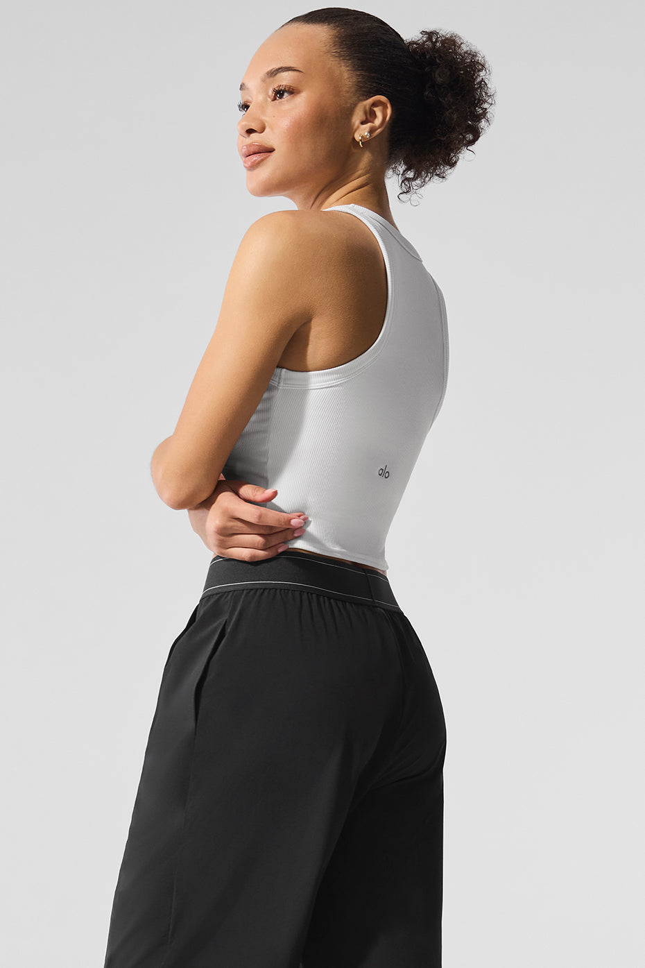 Goddess Ribbed Go-To Tank - White image 2