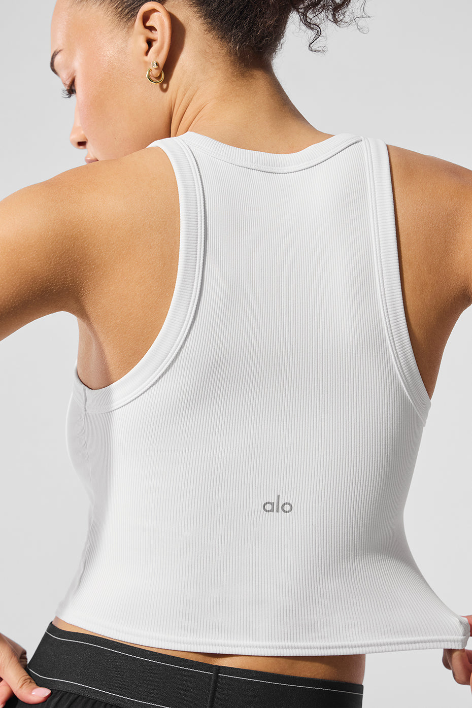 Goddess Ribbed Go-To Tank - White image 4
