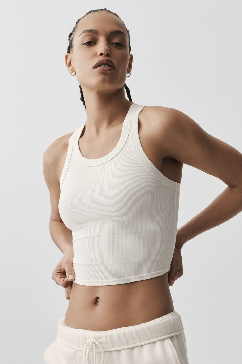 Goddess Ribbed Go-To Tank - Ivory image 1