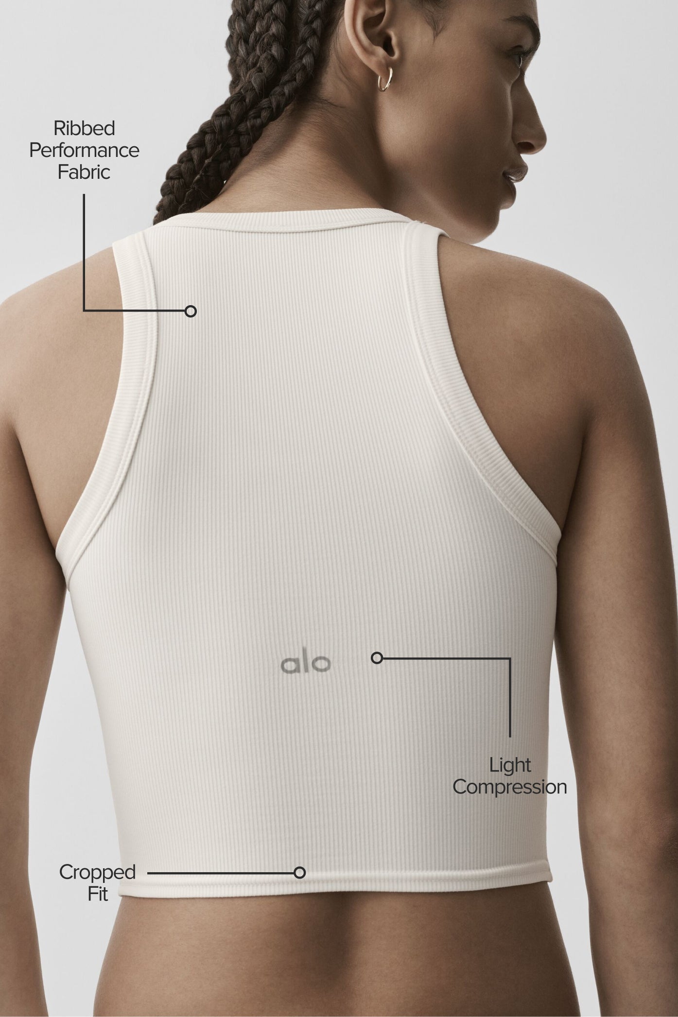 Goddess Ribbed Go-To Tank - Ivory image 2