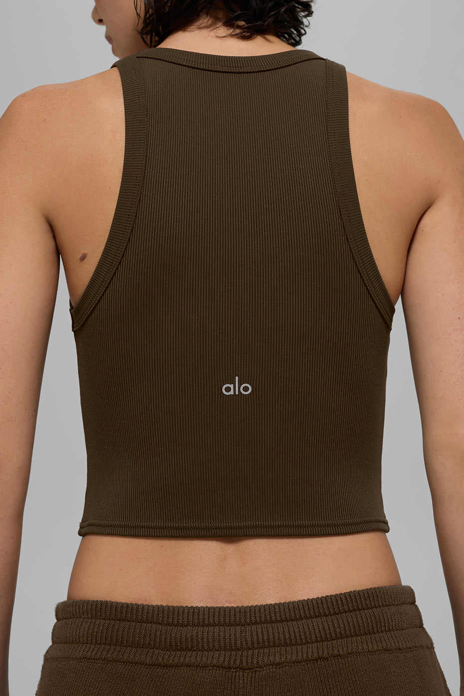 Goddess Ribbed Go-To Tank - Espresso image 5