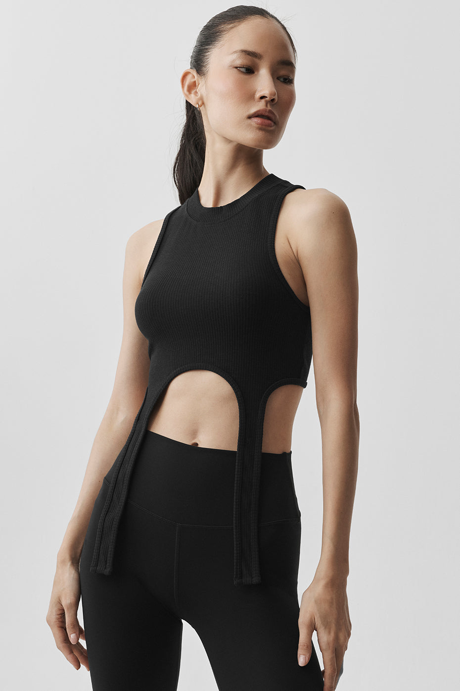 Wellness Rib Flaunt Tank - Black image 4