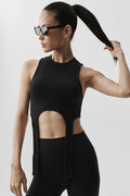 Wellness Rib Flaunt Tank - Black image 1