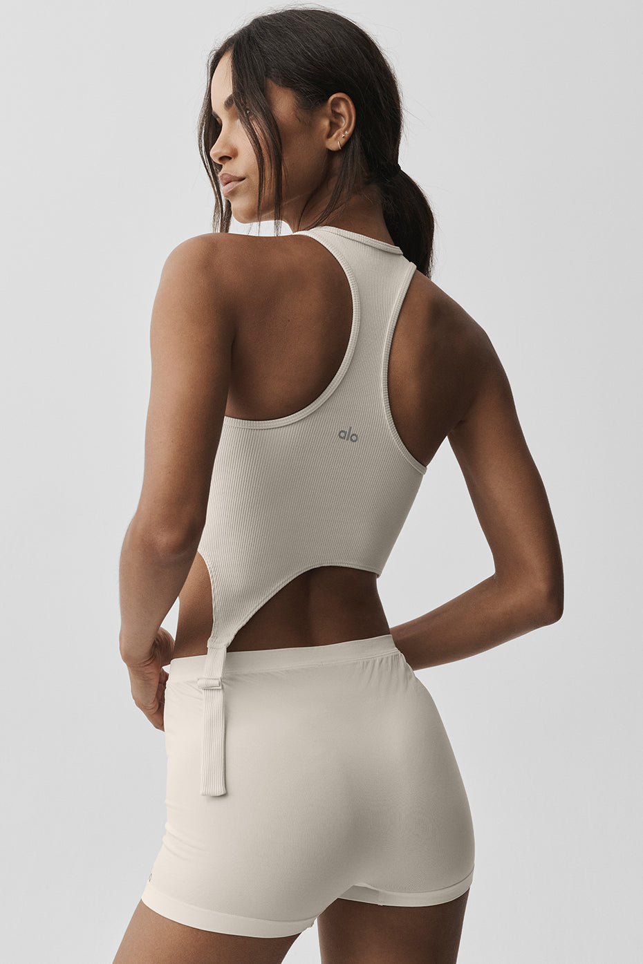 Alosoft Ribbed Revelation Tank - Oat Milk image 2