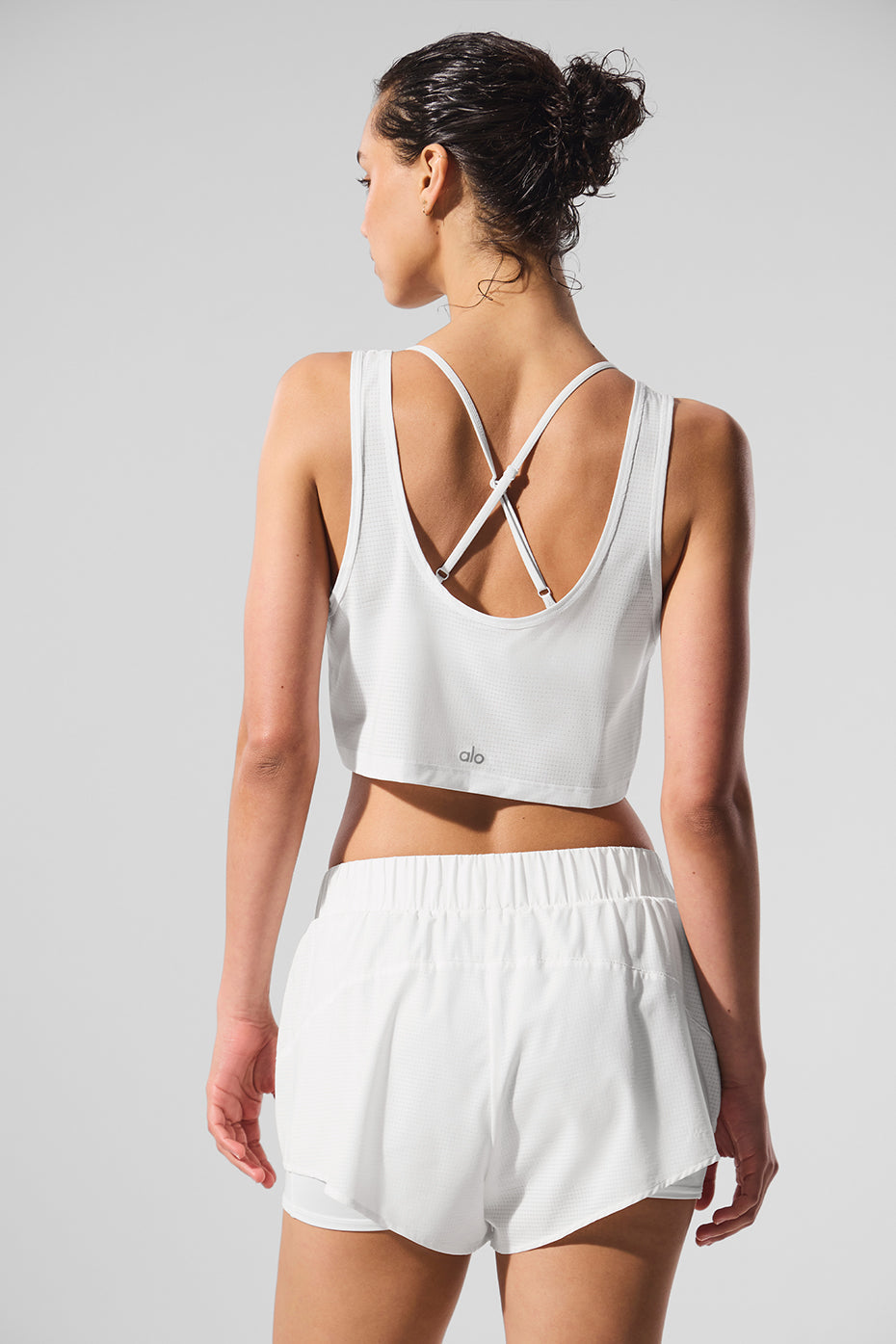 Cropped Sport Star Tank - White image 3