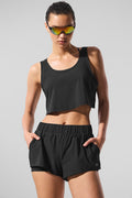 Cropped Sport Star Tank - Black image 1