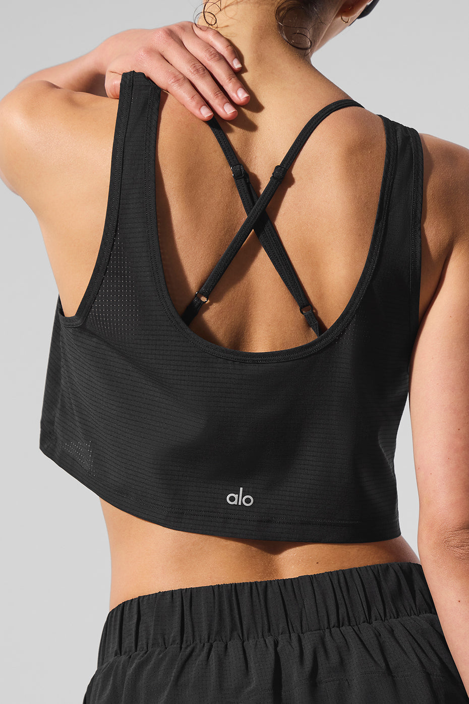 Cropped Sport Star Tank - Black image 4