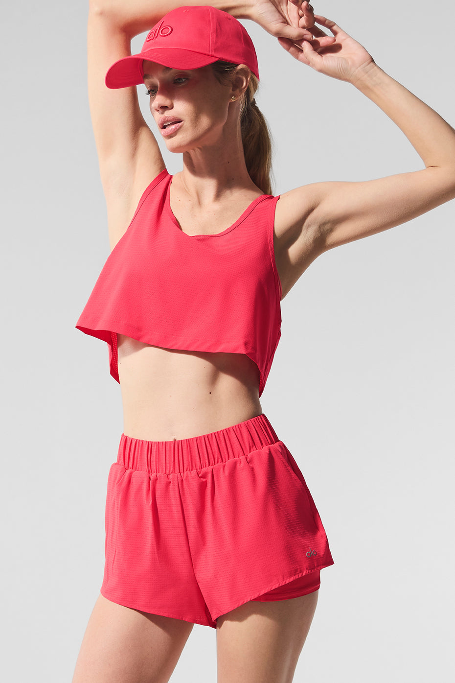 Cropped Sport Star Tank - Candy Red image 2