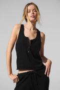 Supernatural Sweater Henley Tank - Black image 1